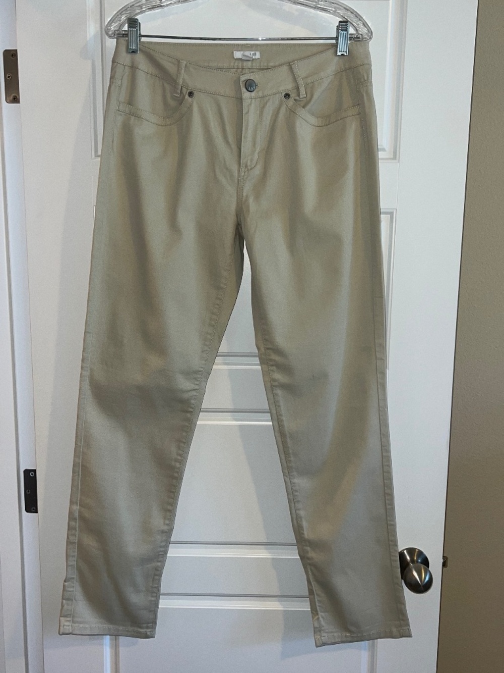 J.Jill Khaki 4-Pocket Cotton-Stretch Chino Pant Size 6